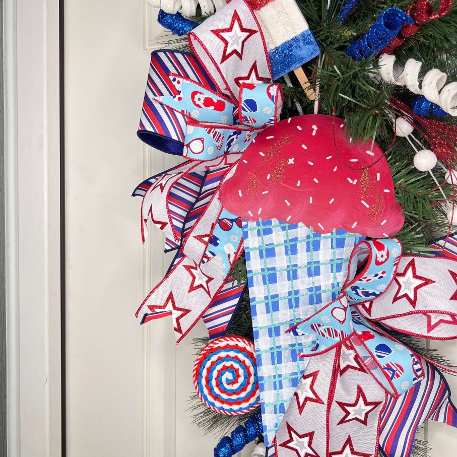 Miss Cayce's Door Decor | Patriotic Sweet Treat Teardrop