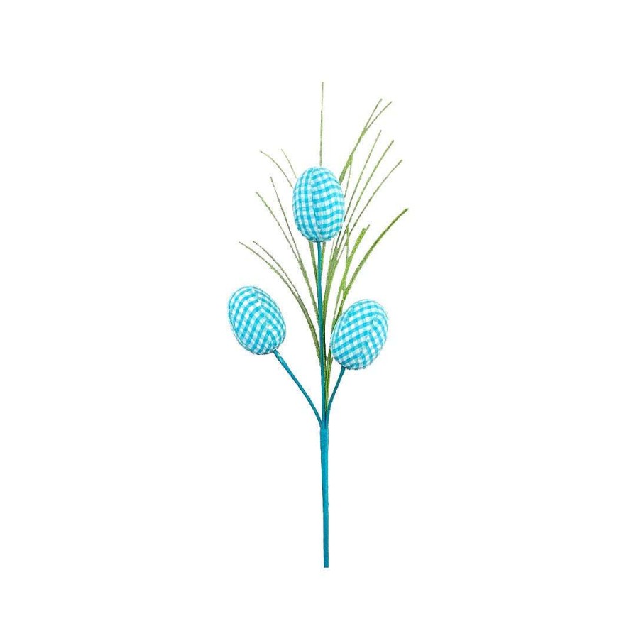 Liberty Floral Picks | Blue Gingham Egg Pick