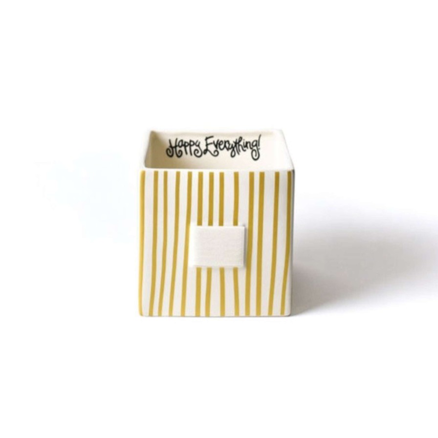 Happy Everything Diy Containers | Gold Mini Stripe Medium Nesting Cube By Happy Everything!