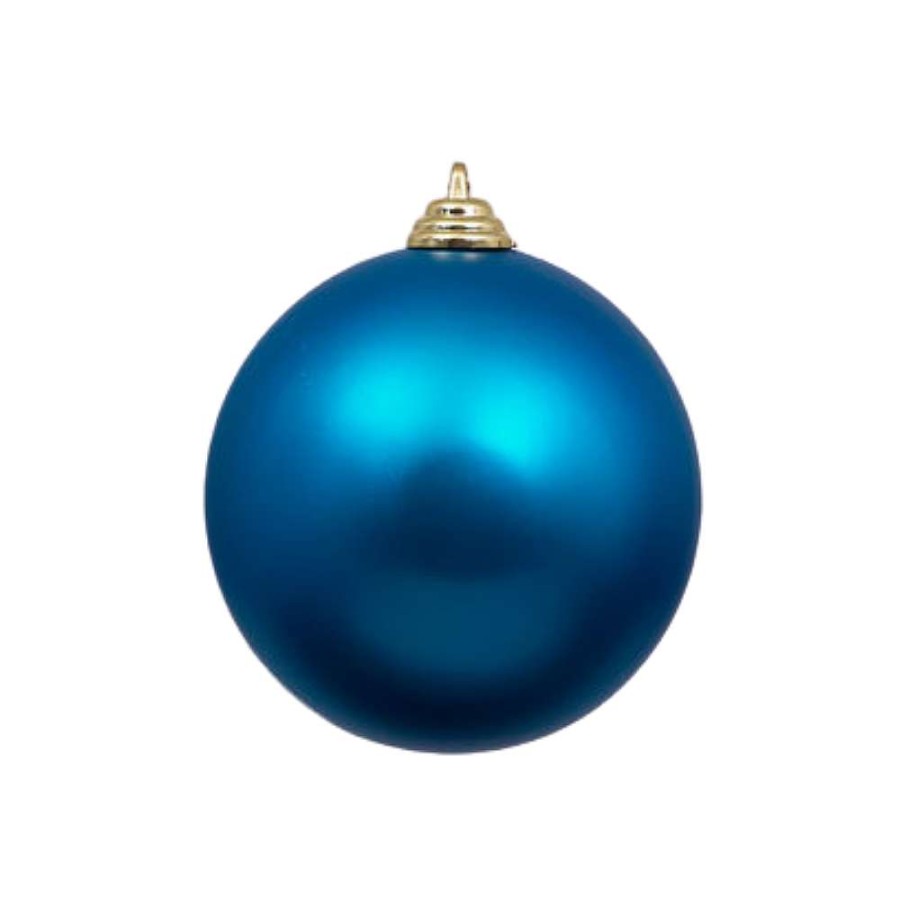 Farrisilk Ball Ornaments | Turquoise Matte Ball Ornament, 6"