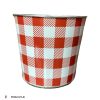 Craig Bachman Decorative Containers | Galvanized Check Pot Cover