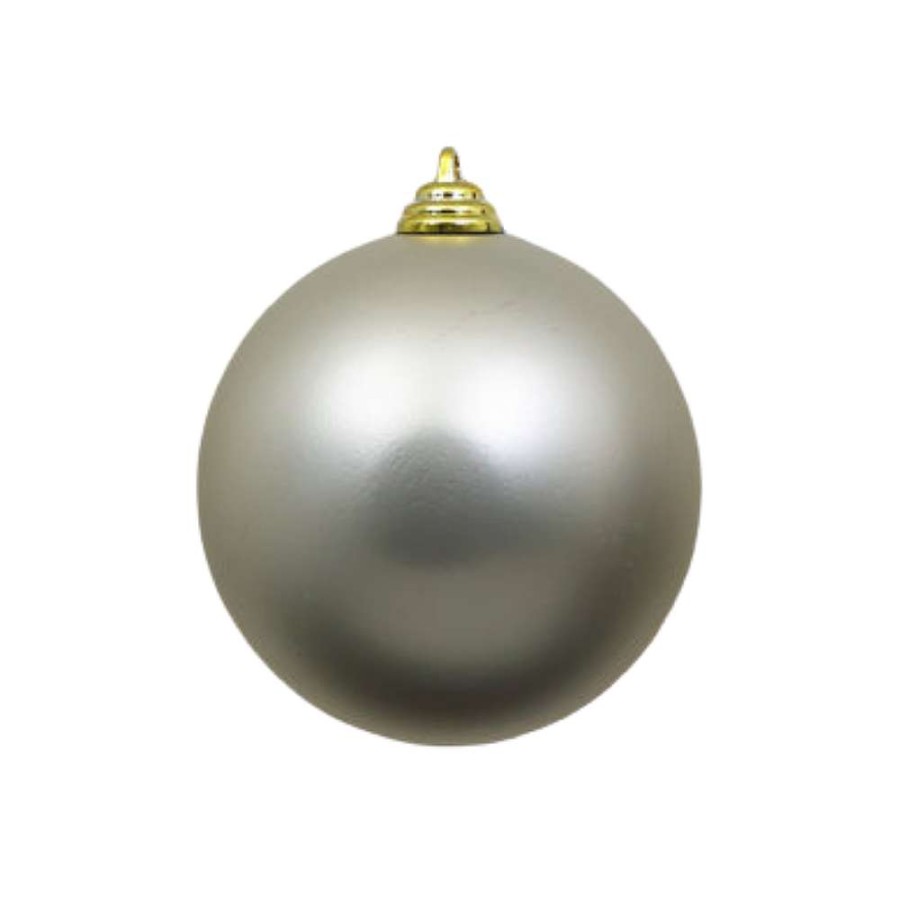 Farrisilk Ball Ornaments | Silver Matte Ball Ornament, 6"