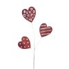 Craig Bachman Floral | Red And White Glittery Heart, 25"