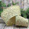 D. Stevens Ribbon | Gold Jewel Floral Garden Ribbon, 4" X 10Yd