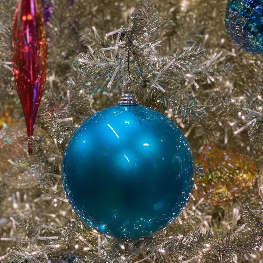 Farrisilk Ball Ornaments | Turquoise Candy Apple Ball Ornament, 8"