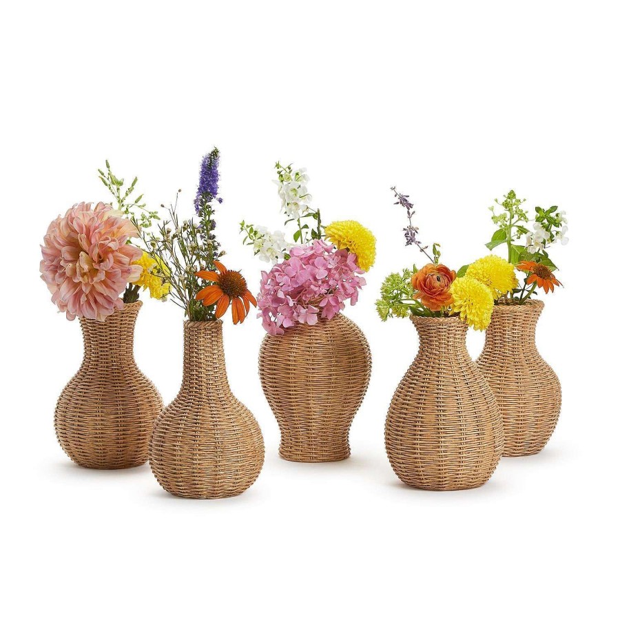 Two's Company Table Decor | Basket Weave Pattern Vase