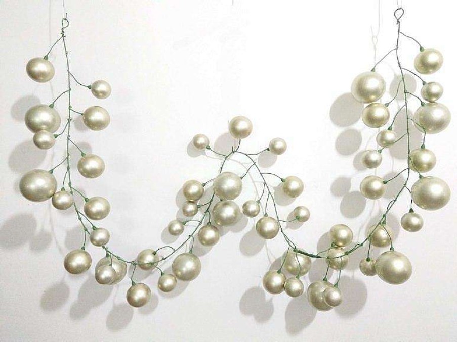 Farrisilk Garlands | Platinum Ball Garland, 10'