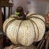 Liberty Floral Table Decor | Woven Corn Husk Pumpkin, Small