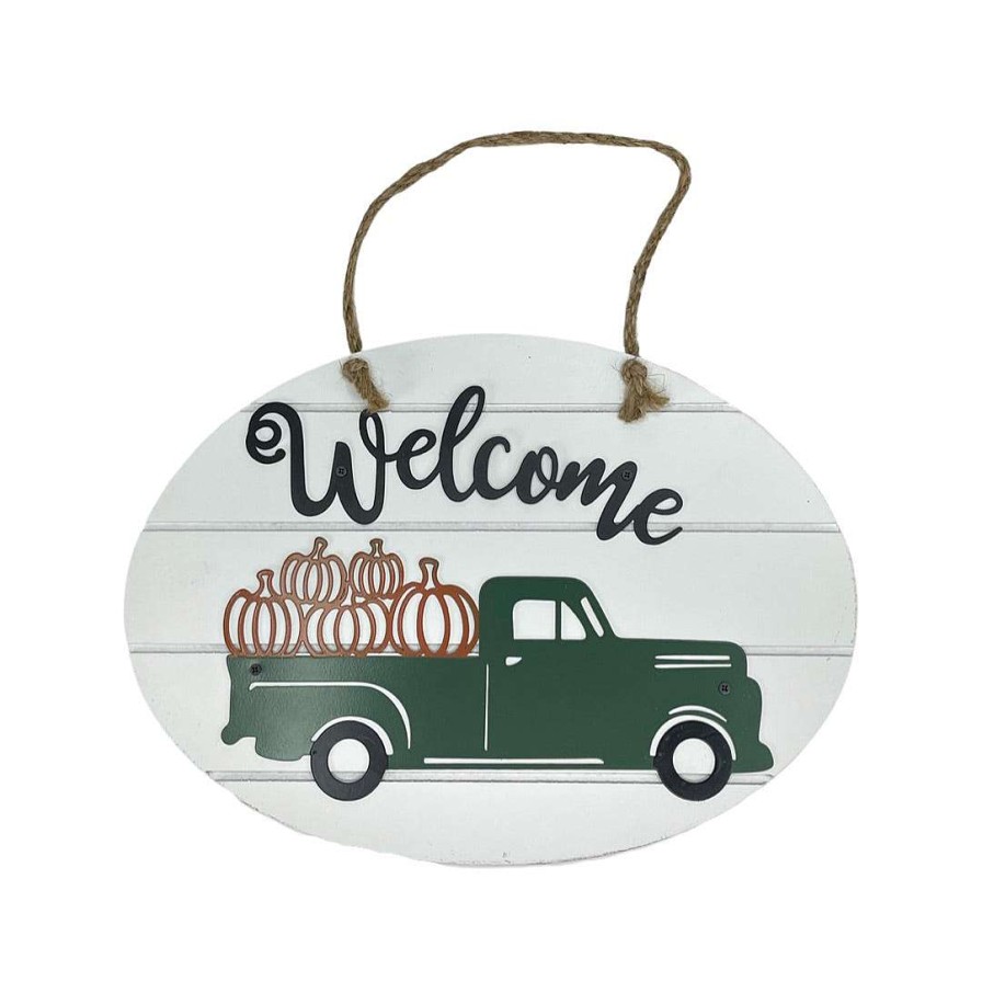 Transpac Table Decor | Pumpkin Truck Hanger