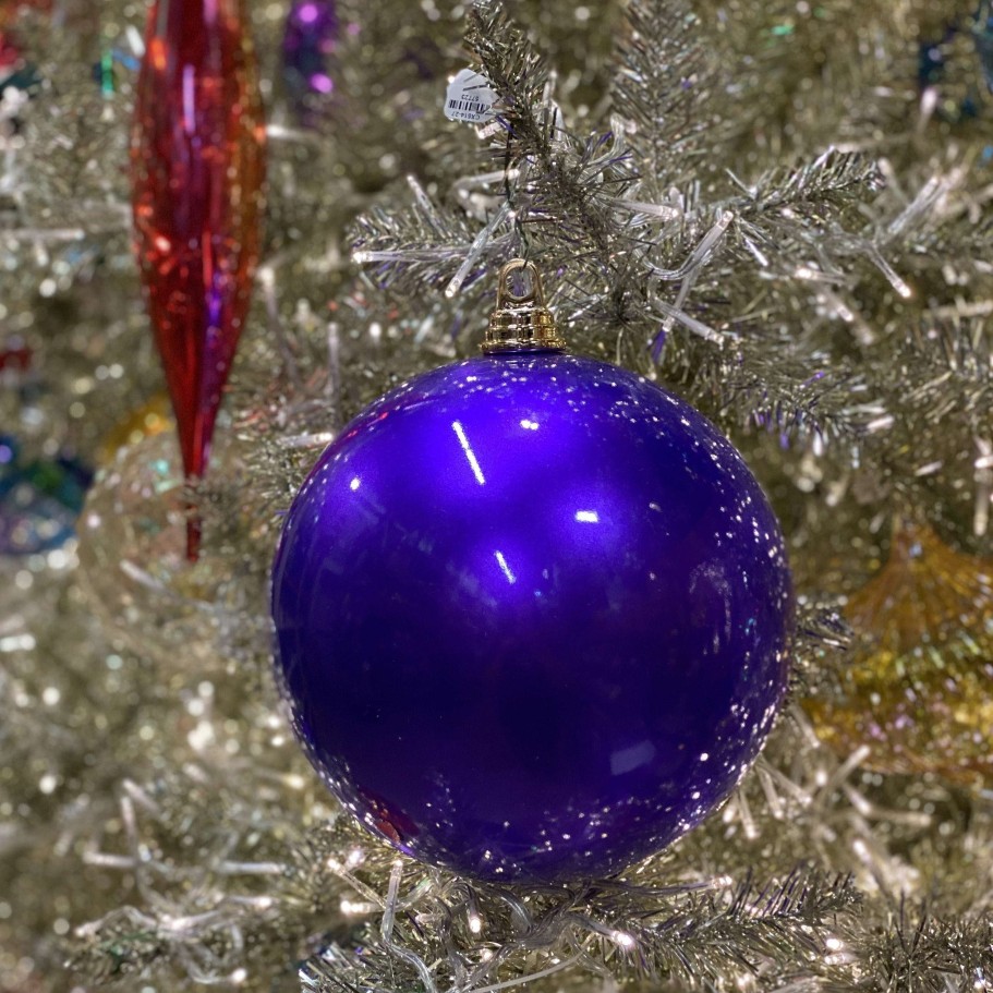 Farrisilk Ball Ornaments | Purple Candy Apple Ball Ornament, 6"