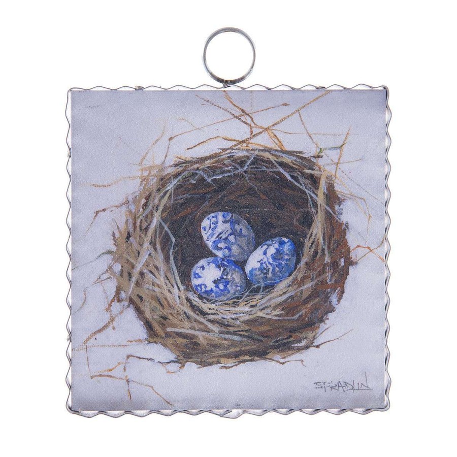 The Round Top Collection Wall Decor | Nest Of Blue Eggs Mini Gallery Art