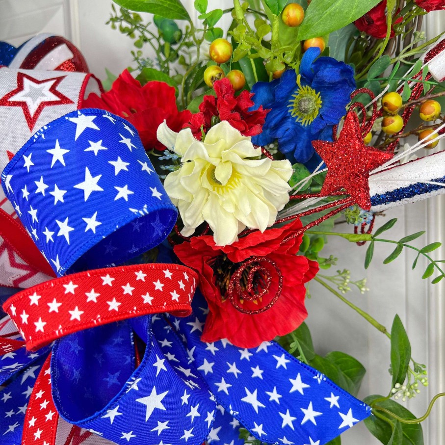 Miss Cayce's Miss Cayce'S Creations | Hearts Of Patriotism Wreath