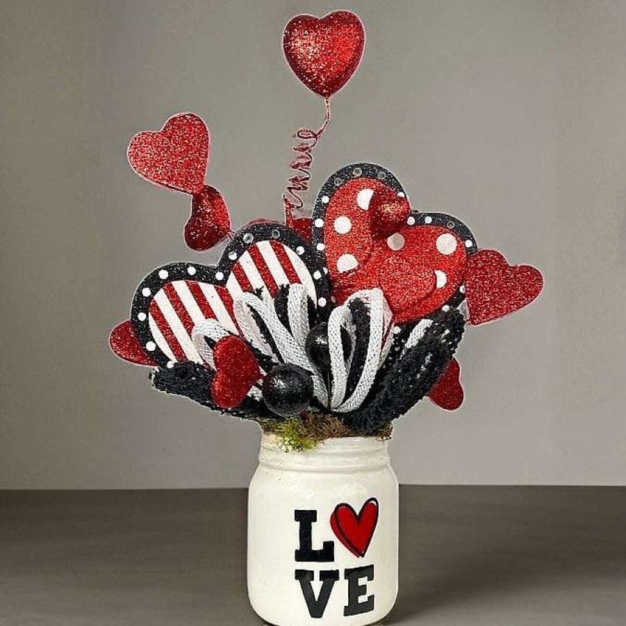 Liberty Floral Floral | Polkadot Stripe Heart Spray