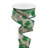 Craig Bachman St. Patrick'S Day | Patterned Shamrocks Ribbon, 1.5" X 10Yd