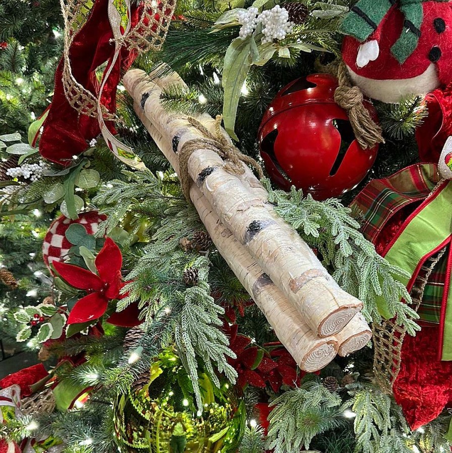 Direct Export Co. Winter | Natural Faux Birch Log Bundle