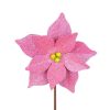 The Round Top Collection Winter | All Glitter Pink Poinsettia Stake