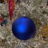 Farrisilk Ball Ornaments | Blue Matte Ball Ornament, 4"