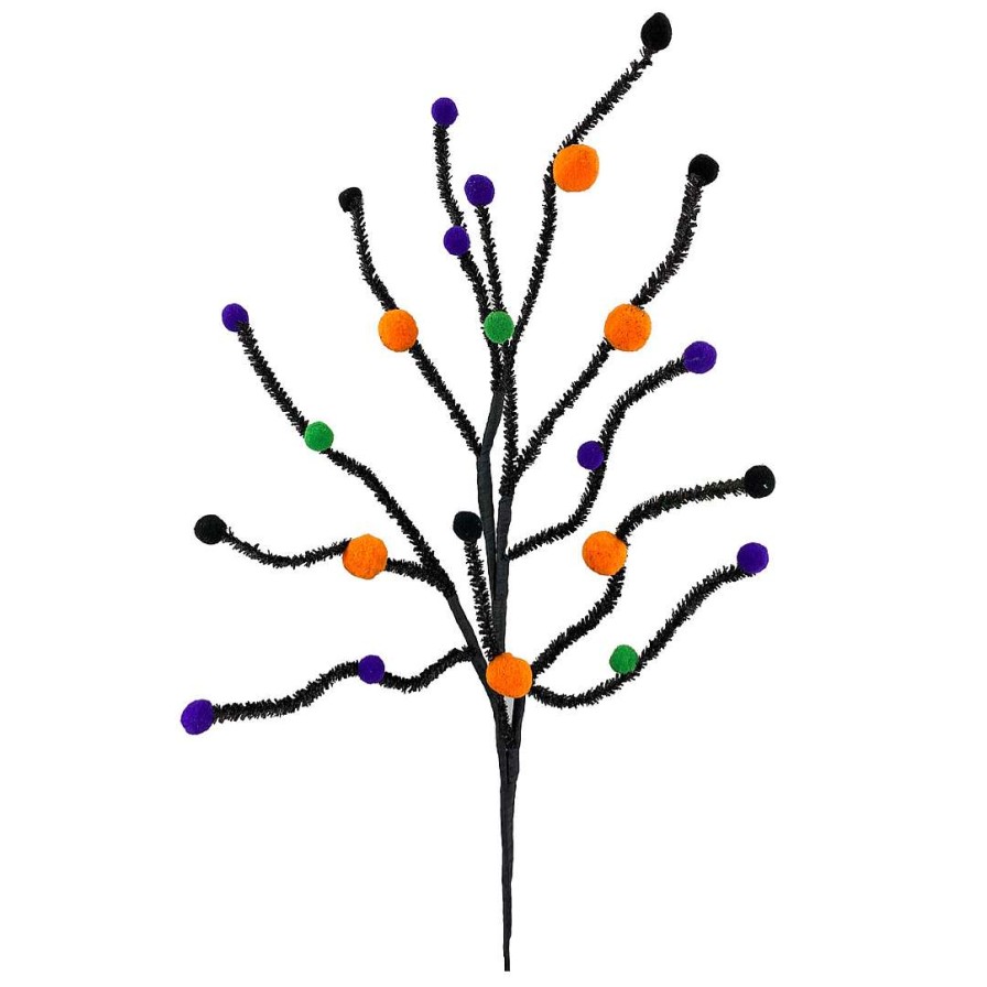Liberty Floral Sprays | Halloween Felt Ball Twig Spray