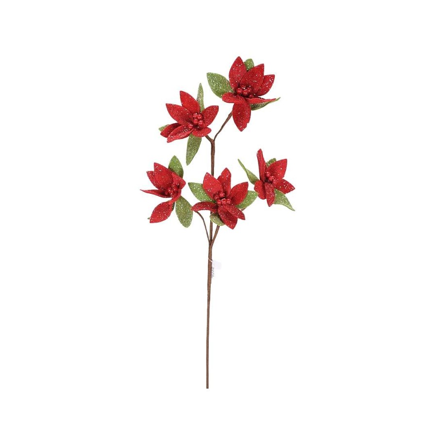 Direct Export Co. Sprays | Felt Poinsettia Spray