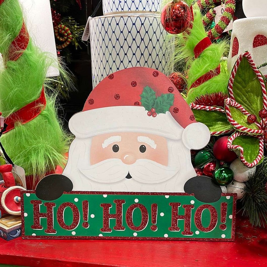 Craig Bachman Table Decor | Ho Ho Ho Santa Sign