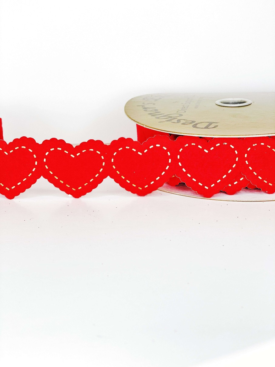 Direct Export Co. Ribbon | Row Of Hearts Ribbon