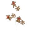 Direct Export Co. Floral | Gingerbread And Snowflake Spray