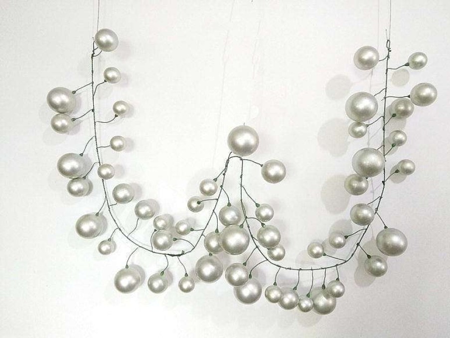 Farrisilk Winter | Silver Ball Garland, 10'