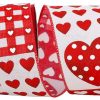 Reliant Ribbon Ribbon | Hearts Patchwork Ribbon, 2.5" X 10Yd