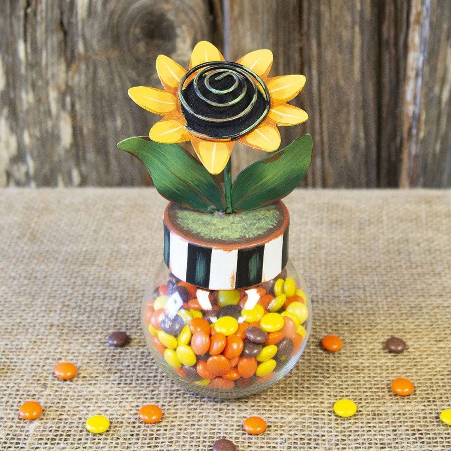 The Round Top Collection Decorative Containers | Sunflower Bubble Jar