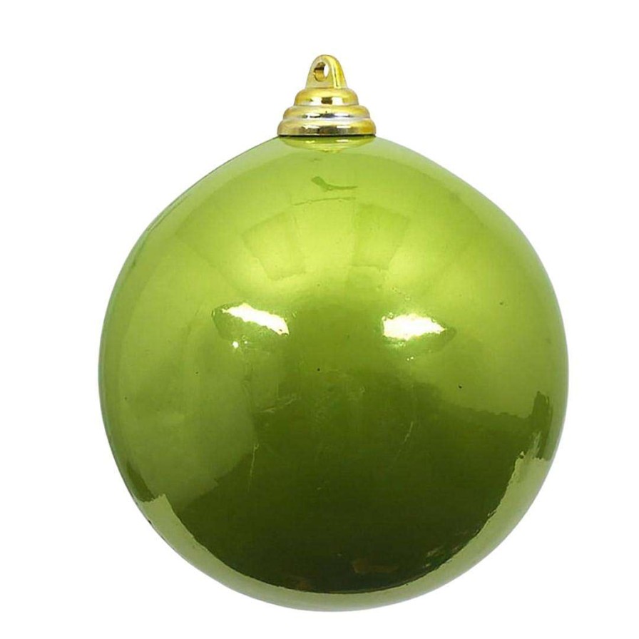 Farrisilk St. Patrick'S Day | Lime Green Candy Apple Ball Ornament, 4"