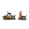 Department 56 Table Decor | Scary Cats And Pumpkins Set, Dept. 56 Village