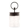 The Round Top Collection Table Decor | Embossed Glass Jar With Black Lid By The Round Top Collection