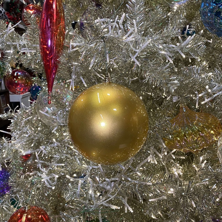 Farrisilk Mardi Gras | Gold Matte Ball Ornament, 6"