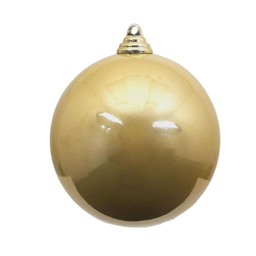 Farrisilk Mardi Gras | Gold Candy Apple Ball Ornament, 6"