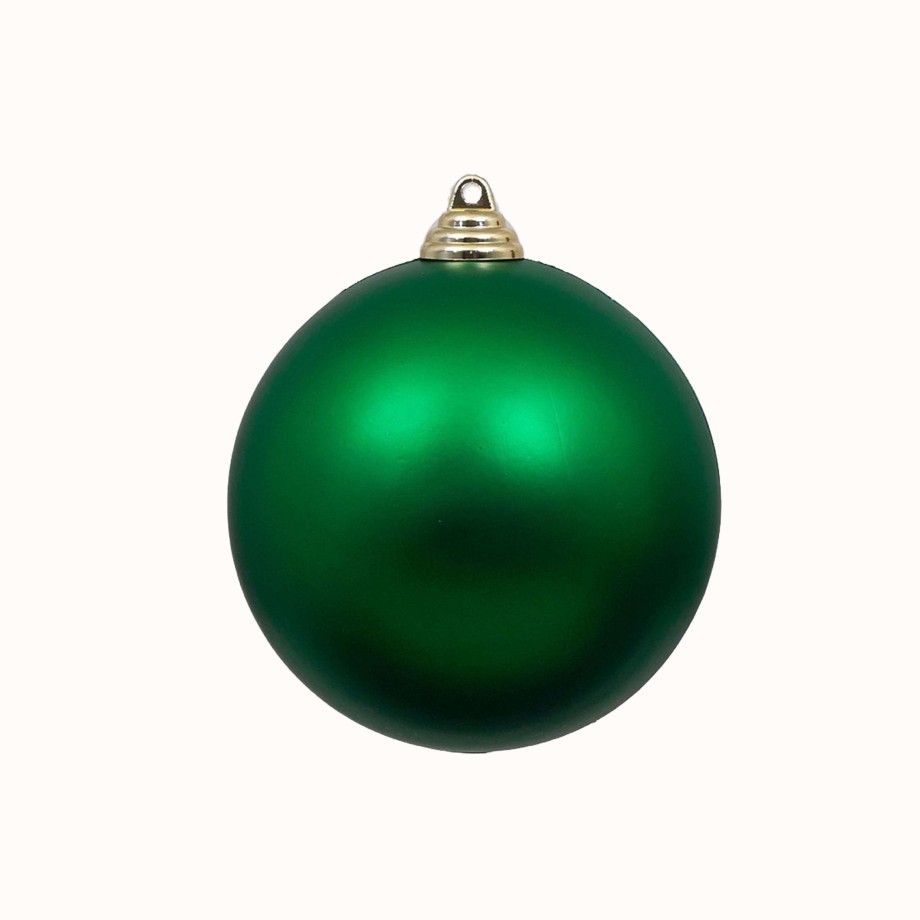 Farrisilk Mardi Gras | Emerald Green Matte Ball Ornament, 6"