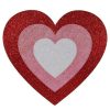 Craig Bachman Wall Decor | Red, Pink, And White Glittered Heart