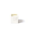 Happy Everything Table Decor | White Stripe Small Nesting Cube By Happy Everything!