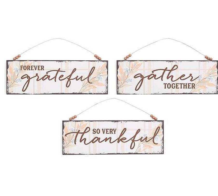 Burton & Burton Signs | Thankful Fall Plaid Sign