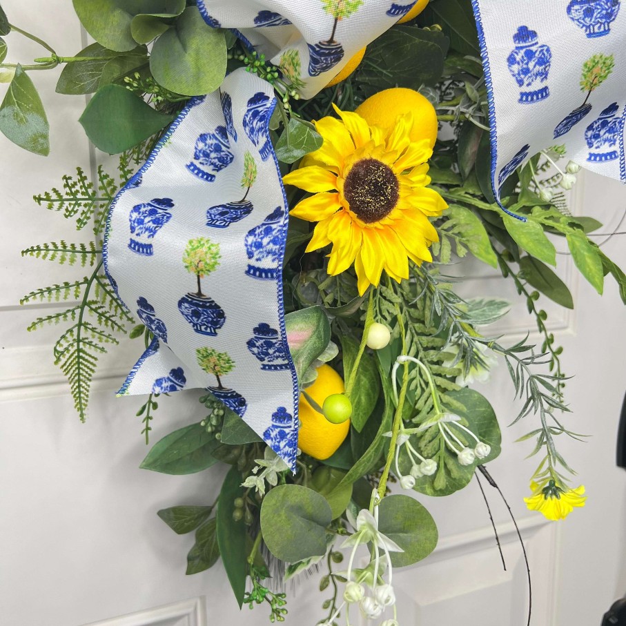 Miss Cayce's Door Decor | Sunshine And Sunflowers Teardrop