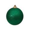 Farrisilk Mardi Gras | Emerald Green Glitter Ball Ornament, 8"