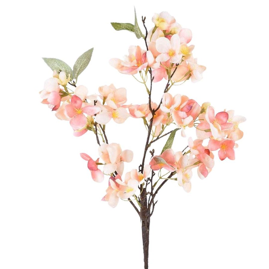 Direct Export Co. Floral Decor | Coral Apple Blossom Spray