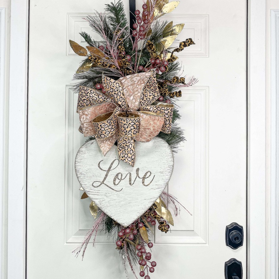 Burton & Burton Signs | White Hanging Love Heart