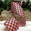 D. Stevens Ribbon | Red And White Glitter Lattice Ribbon, 4" X 10Yd