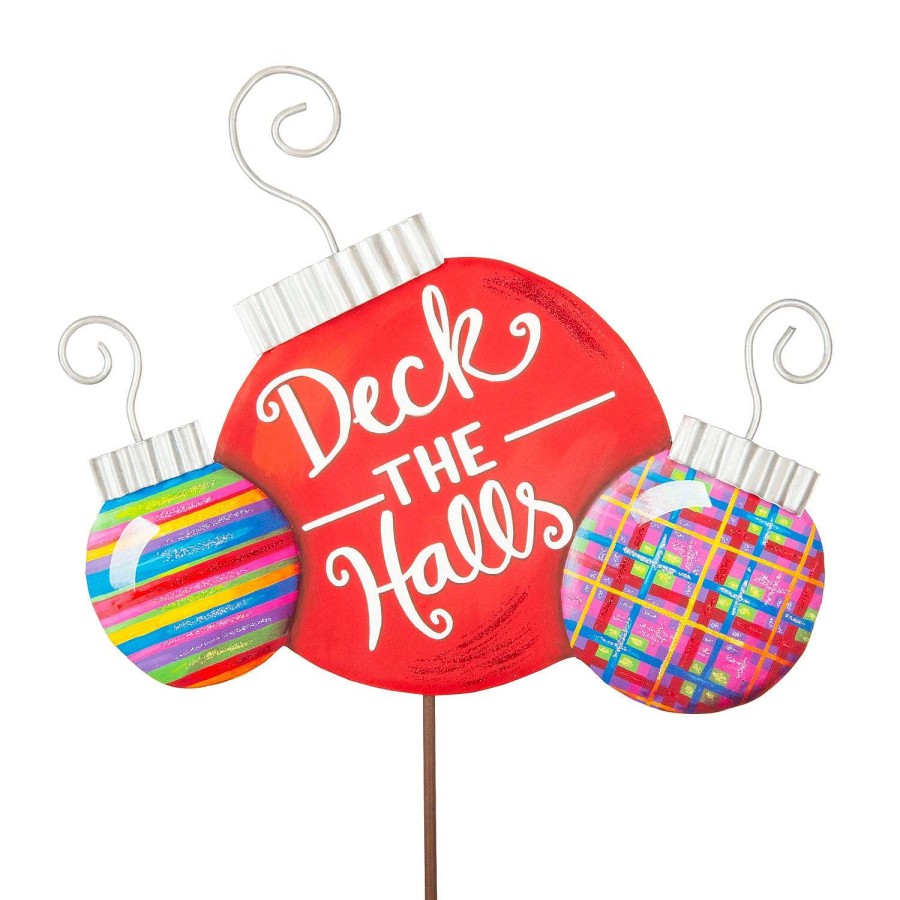 The Round Top Collection Pot Stakes | Pile Of Merry & Bright Ornaments