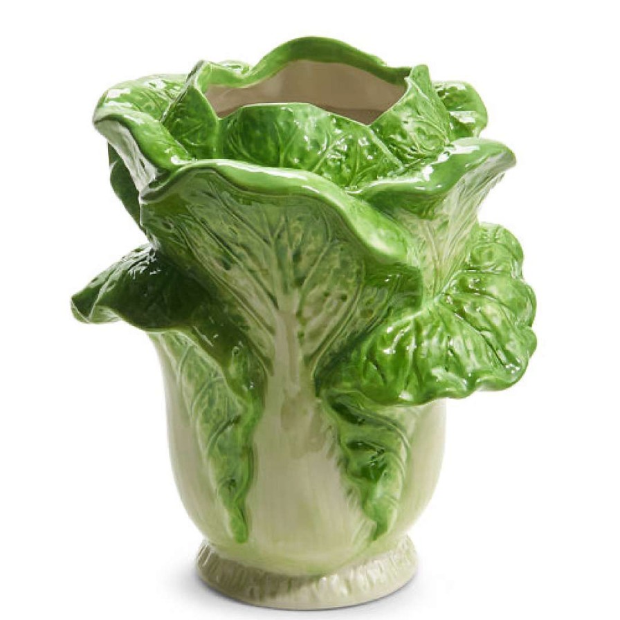 RAZ Diy Containers | Green Cabbage Vase, 9.5"