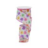 Craig Bachman Ribbon | White Conversation Hearts Ribbon