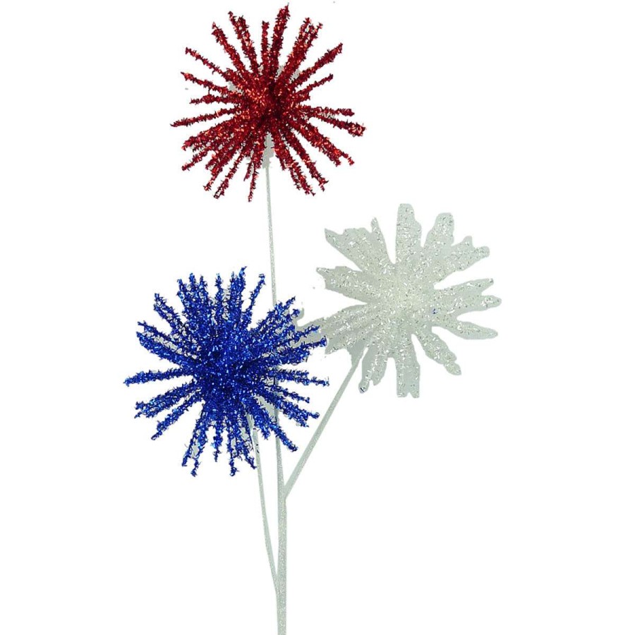 Liberty Floral Floral | Red, White, Blue Glitter Pom Spray