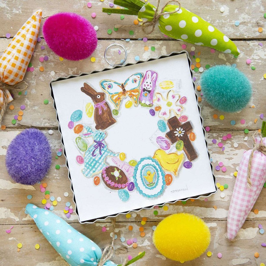 The Round Top Collection Table Decor | Easter Wreath Mini Gallery Art