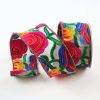 Farrisilk Spring | Hand Embroidered Folk Art Floral Ribbon 4"X10Yd