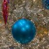 Farrisilk Spring | Turquoise Candy Apple Ball Ornament, 4"